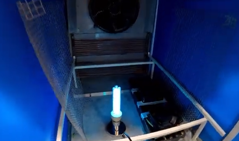 Дезинфекция инкубатора бактерицидной лампой (инфракрасной).